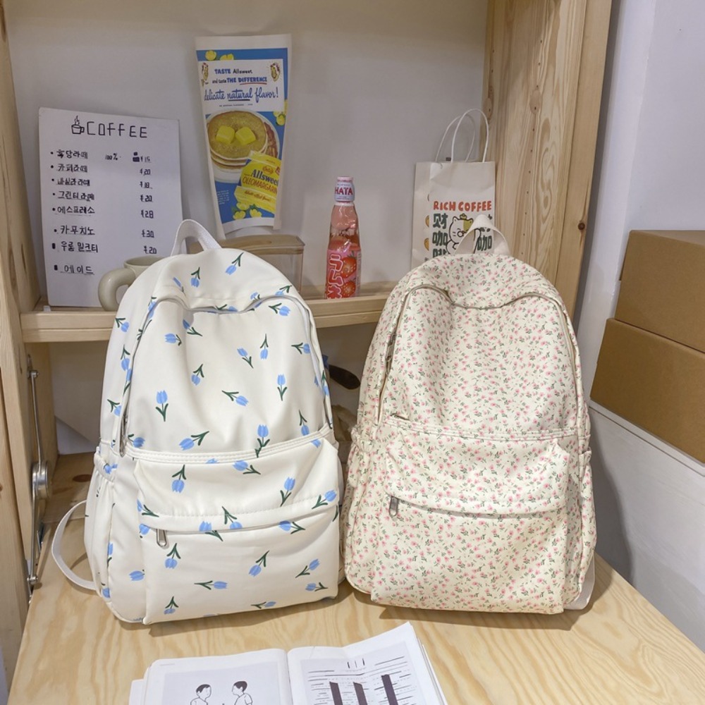School Backpack Teen - Fashion Backpack Warterproof Nylon Women Anti-theft