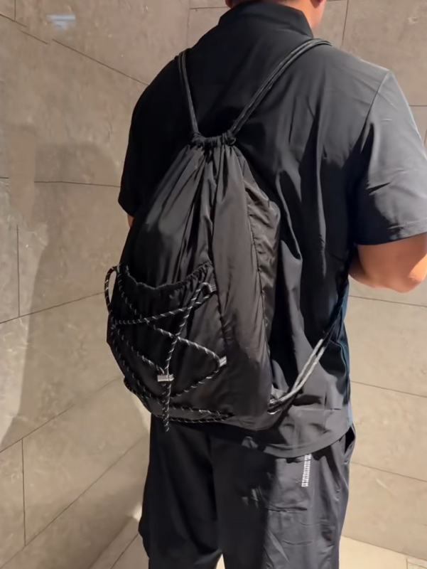 SHELKSBAG Unisex Wrinkled Nylo - огляд і ціна Drawstring Gym Bag